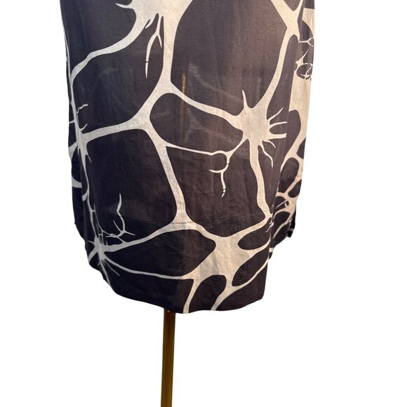 ZARA Sleeveless Small Beaded Scoop Neck Shift Dress Cotton & Silk Blend - Picture 12 of 14